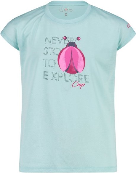 CMP - Girl's Jacquard Jersey T-Shirt - Funktionsshirt Gr 164 grau