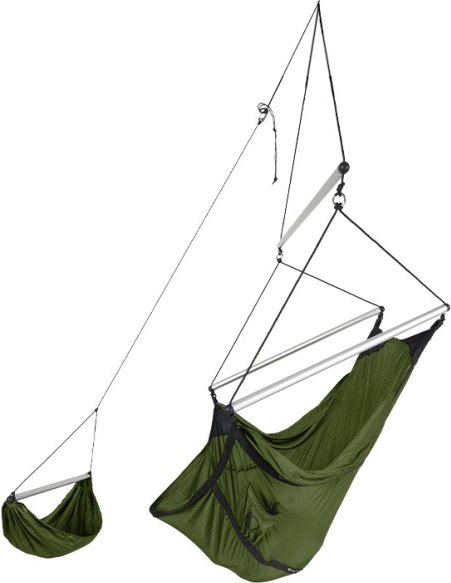 Ticket to the Moon - Moonchair - Hängematte oliv/weiß