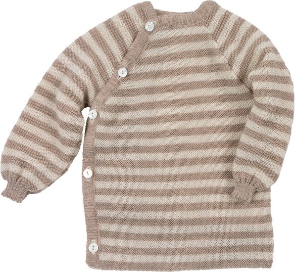 Reiff - Kid's Ringelschlüttli - Merinopullover Gr 98/104 beige