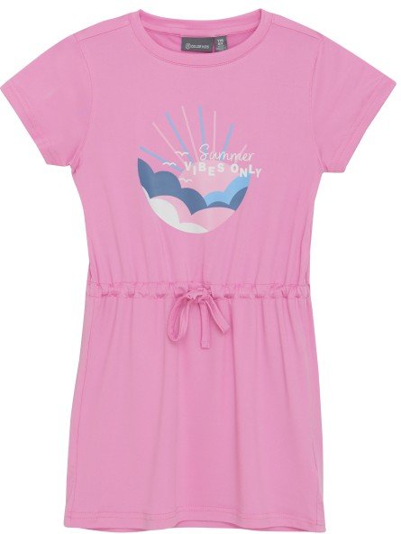Color Kids - Kid's Dress with Print S/S - Kleid Gr 122 rosa