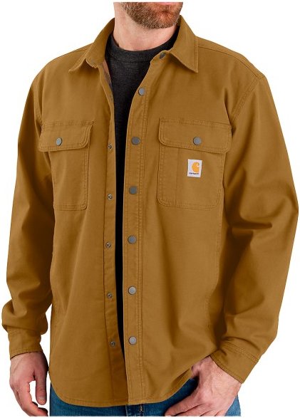Thumbnail - Carhartt - Canvas Fleece-Lined Shirt Jacket - Hemd Gr S braun