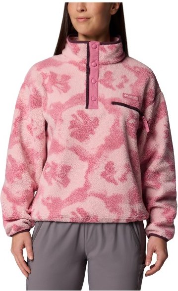 Thumbnail - Columbia - Women's Helvetia II Printed Cropped Half Snap - Fleecepullover Gr M rosa