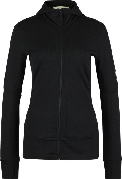 Icebreaker - Women's Merino 260 Quantum IV L/S Zip Hoodie - Merinohoodie Gr M schwarz