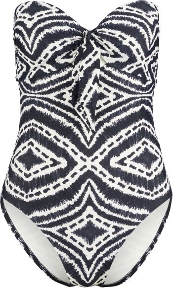 Seafolly - Women's Zanzibar Twist Tie Front One Piece - Badeanzug Gr 34 grau