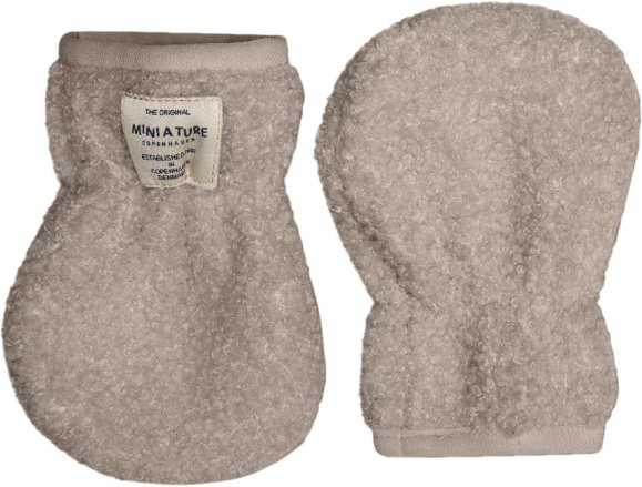 Mini A Ture - Kid's Matwolmer Teddyfleece Mittens - Handschuhe Gr 12-18 Months grau