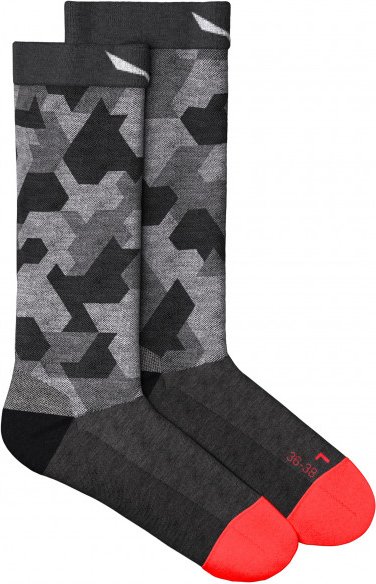 Salewa - Women's Pedroc Camu All Mountain Crew Sock - Wandersocken Gr 39-41 grau