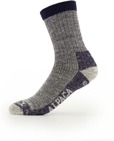 Thumbnail - Alpacasocks&Co - Merino Hiking - Wandersocken Gr 39-42 grau/weiß