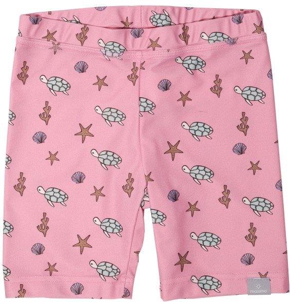 maximo - Kid's Mini Radlerhose Badestoff Print UV 50 - Lycra Gr 98/104 rosa
