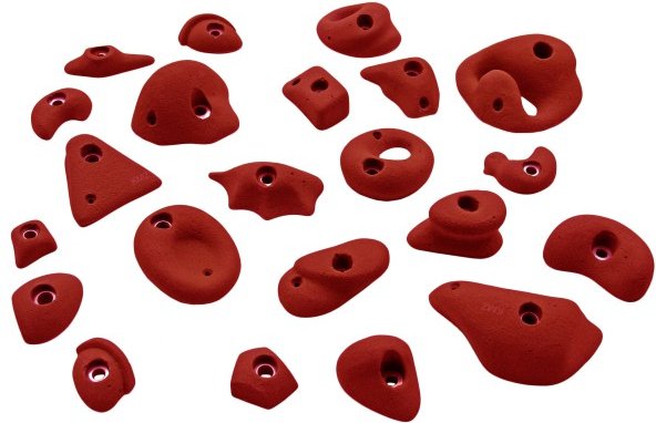 KMZ Holds - Set 1 - 22er S-XL Klettergriffset rot