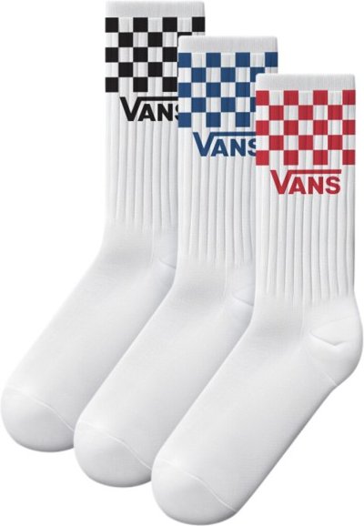 Vans - Classic Check Crew - Multifunktionssocken Gr 3,5-6 weiß/grau