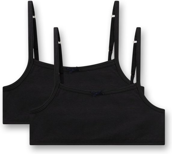 Sanetta - Kid's Doppelpack Bustier 349462 - Alltagsunterwäsche Gr 164 schwarz