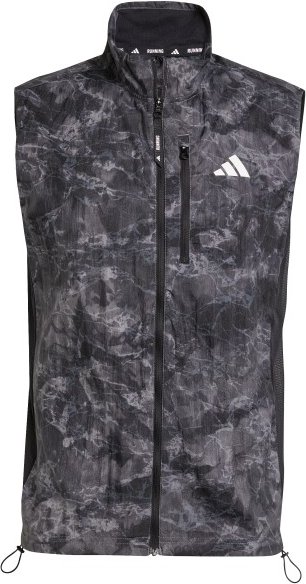 adidas - Own The Run Spray Dye Vest - Laufweste Gr L grau