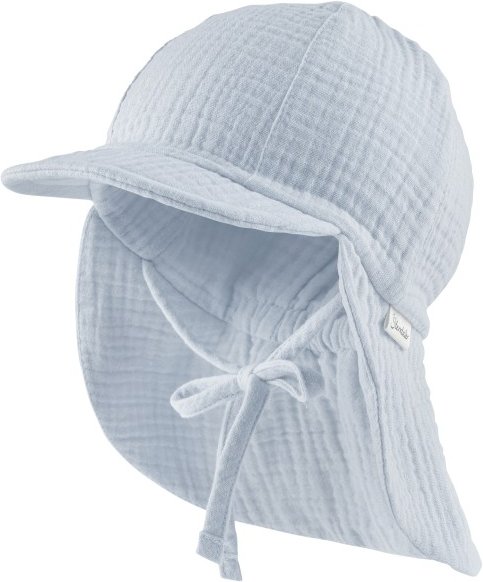 Sterntaler - Kid's Schirmmütze Nacken Musselin Bindeband - Cap Gr 45 cm grau