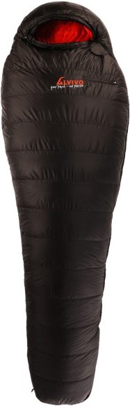 Alvivo - Ibex 600 - Daunenschlafsack Gr 215 cm schwarz/rot