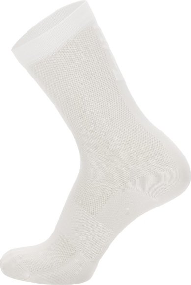 Santini - Cycling High Socks Q-Skin Puro - Radsocken Gr 44-47 - XL/XXL grau/weiß