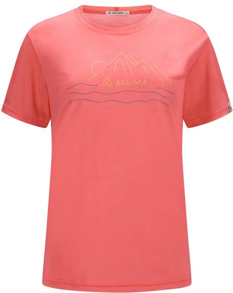Aclima - Women's Lightwool 140 Tee Sunset - Merinoshirt Gr M orange
