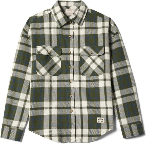 Brixton - Women's Bowery Vintage L/S Overshirt - Hemd Gr M oliv/grau