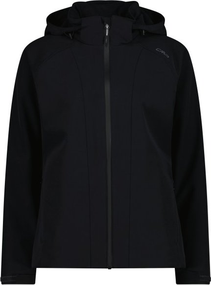 CMP - Women's Jacket Zip Hood Stretch Softshell - Softshelljacke Gr 42 schwarz