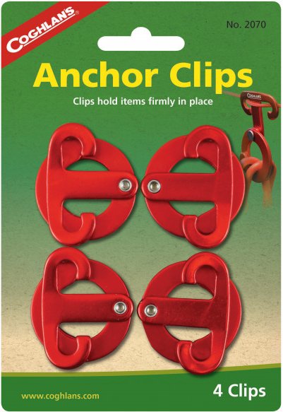 Coghlans - Anchor Clips 4 Clips + 2 Schnurspanner + 1 Seil + 1 Packbeutel