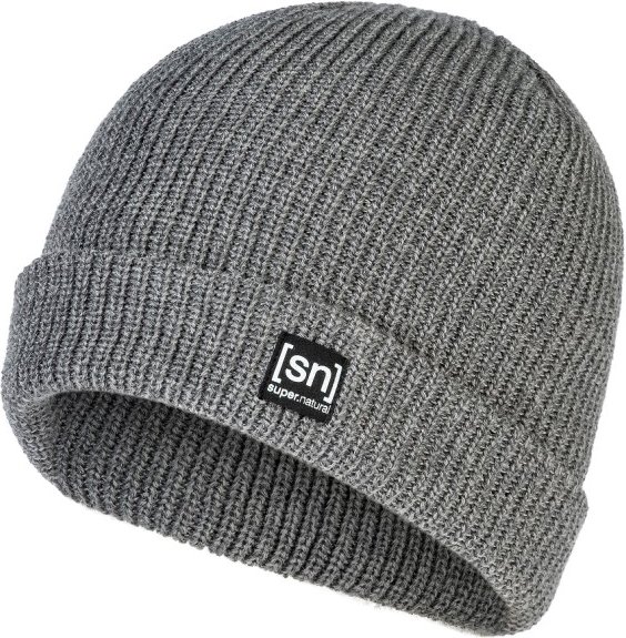 super.natural - Merino Basic Beanie - Mütze Gr One Size grau