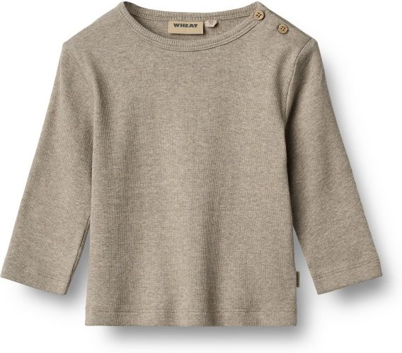 WHEAT - Kid's Rib T-Shirt L/S Milo - Longsleeve Gr 86 beige