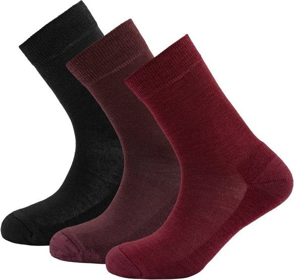 Devold - Women's Daily Merino Medium Sock 3-Pack - Multifunktionssocken Gr 36-40 rot