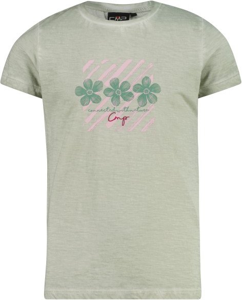 CMP - Girl's Slub Jersey T-Shirt - T-Shirt Gr 128 grau