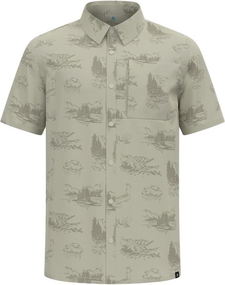 Odlo - Essential Print Shirt S/S - Hemd Gr L grau