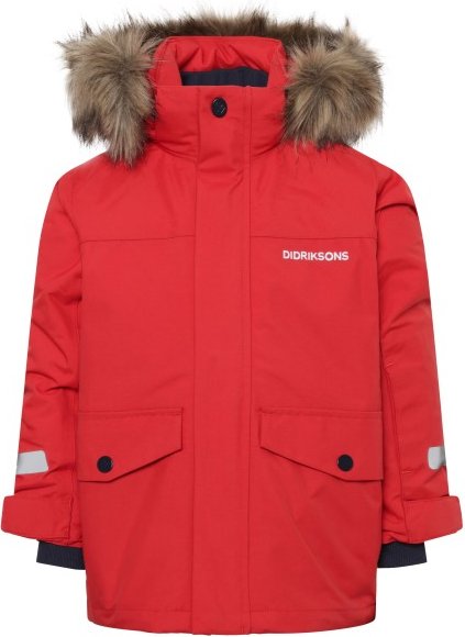 Thumbnail - Didriksons - Kid's Bjärven Parka 4 - Winterjacke Gr 90 rot