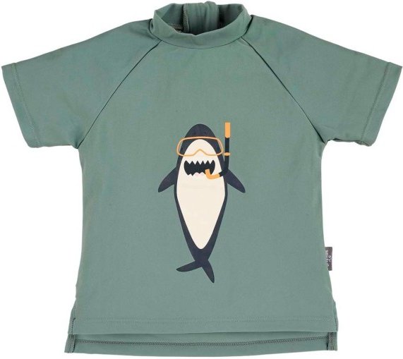 Sterntaler - Kid's Kurzarm-Schwimmshirt Hai - Lycra Gr 74/80 türkis