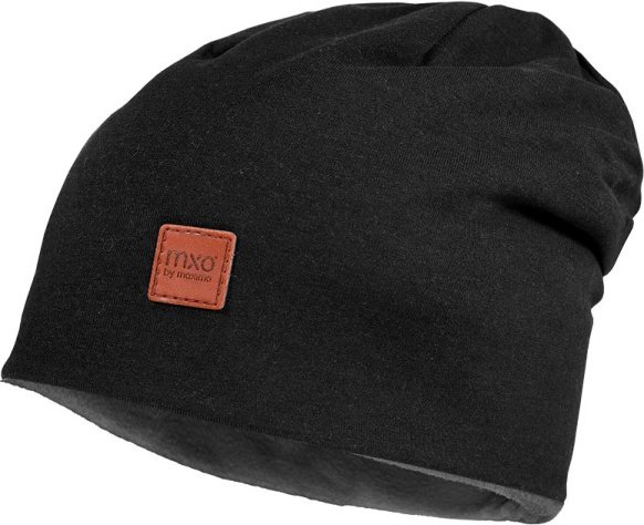 Thumbnail - maximo - Kid's Beanie short reversible - Mütze Gr 47-49 cm schwarz