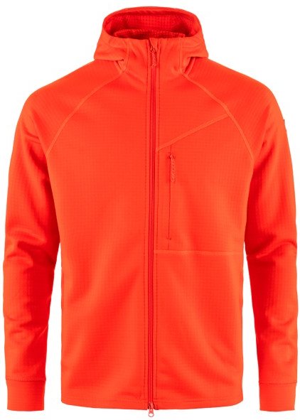 Fjällräven - Abisko Grid Fleece Hoodie - Fleecejacke Gr M rot