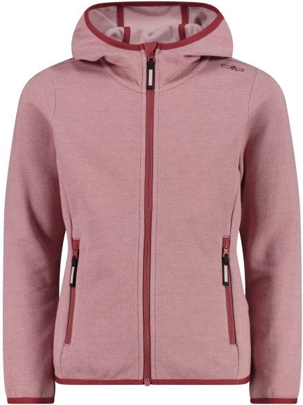 CMP - Girl's Jacket Fix Hood Jacquard Knitted - Fleecejacke Gr 152 rosa