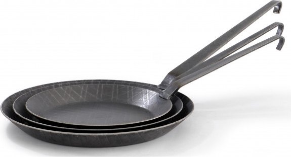 Origin Outdoors - Schmiedeeiserne Pfanne - Pfanne Gr Ø 32 cm grau