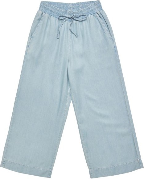 Thumbnail - Mazine - Women's Wide Leg Denim Pants with Belt - Freizeithose Gr XL grau