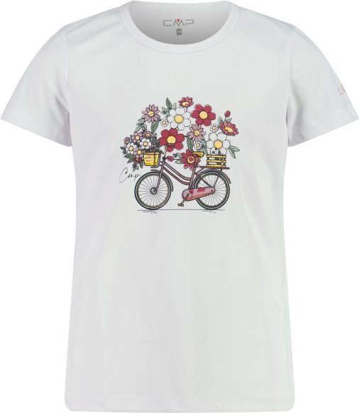 CMP - Girl's T-Shirt Piquet Print - Funktionsshirt Gr 164 weiß