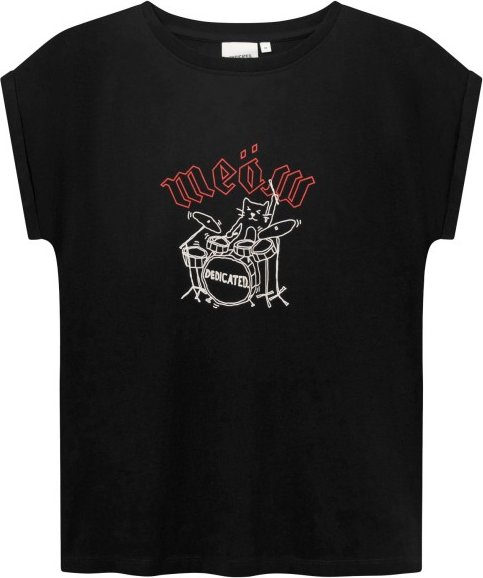 DEDICATED - Women's T-Shirt Visby Meow - T-Shirt Gr M schwarz