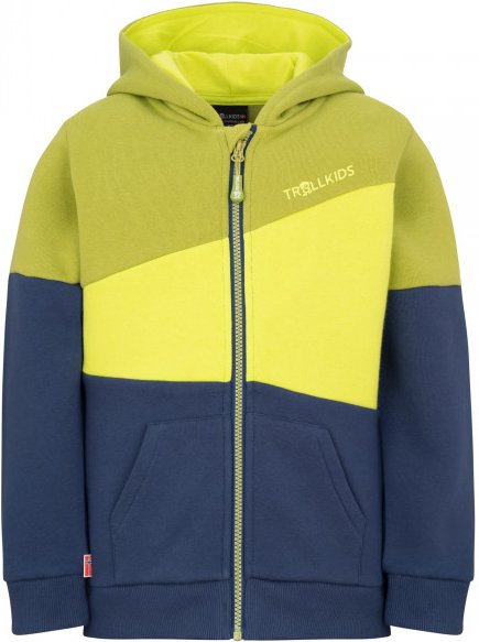 Trollkids - Kid's Alesund Sweater - Hoodie Gr 98 blau/gelb