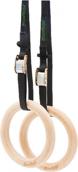 Café Kraft - Gimme Kraft Trainingsringe - Trainingsgerät Gr 32 mm wood