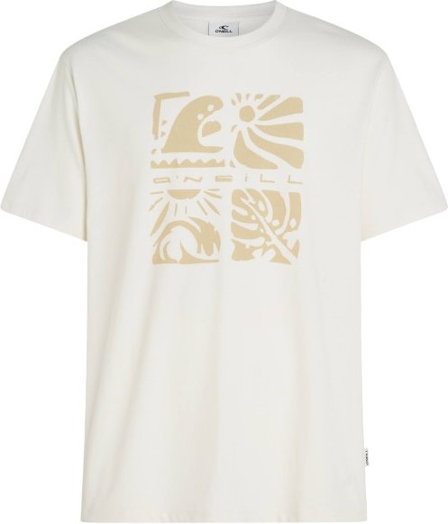 O'Neill - Melange Front Print T-Shirt - T-Shirt Gr L weiß