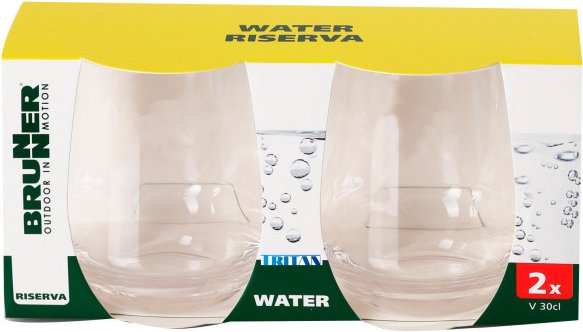 Brunner - Set Water Riserva - Becher Gr 30 cl bunt