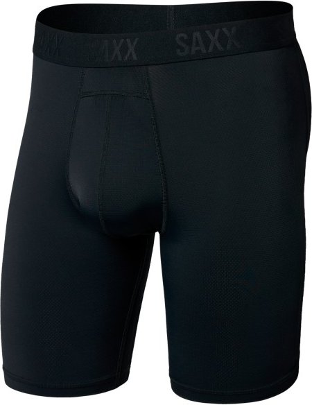 Saxx - Smooth Flex Light Compression Long Boxer Brief - Kunstfaserunterwäsche Gr M schwarz