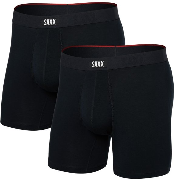 Thumbnail - Saxx - Vibe Xtra Boxer Brief Fly 2-Pack - Kunstfaserunterwäsche Gr M schwarz