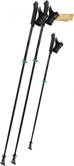 Thumbnail - Komperdell - Sarma Powerlock - Nordic Walking Stöcke Gr 105-125 cm schwarz/ highlight