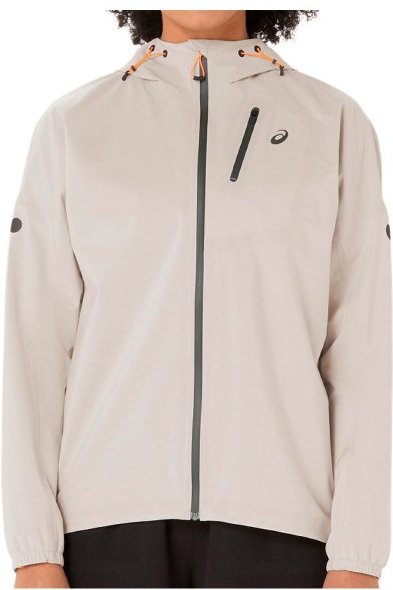 Thumbnail - Asics - Women's Fujitrail Elite Waterproof Jacket - Laufjacke Gr M grau