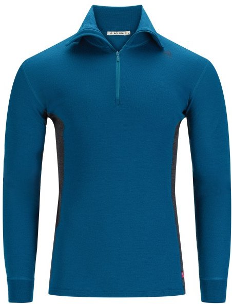 Aclima - Warmwool Polo - Merinopullover Gr XL blau
