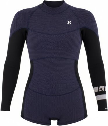 Hurley - Women's Air 2mm Mid Shorty Springsuit - Neoprenanzug Gr 4 blau