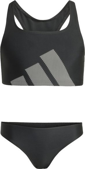 Thumbnail - adidas - Kid's 3 Bar Logo Bikini Set - Bikini Gr 164 schwarz/grau