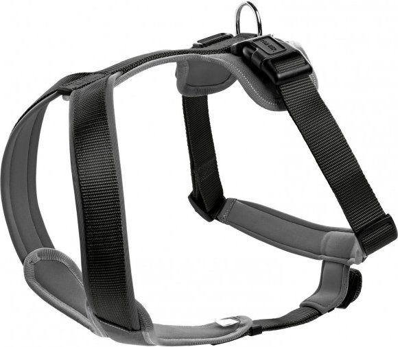 Thumbnail - Hunter - Harness Neoprene - Hundegeschirr Gr Bauchumfang 36-44 cm - Halsumfang 32 cm schwarz/grau