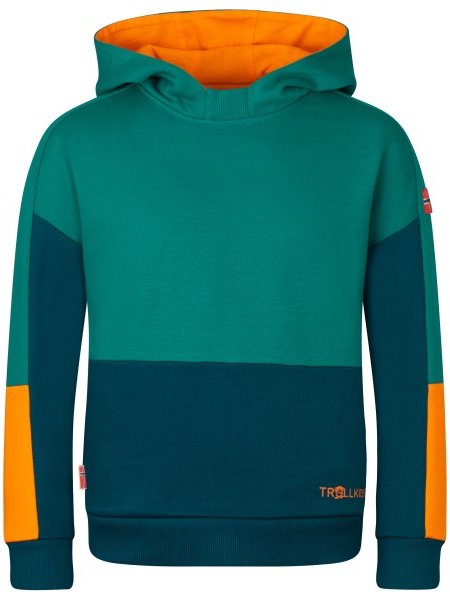 Trollkids - Kid's Rondane Sweater - Hoodie Gr 104 blau/türkis